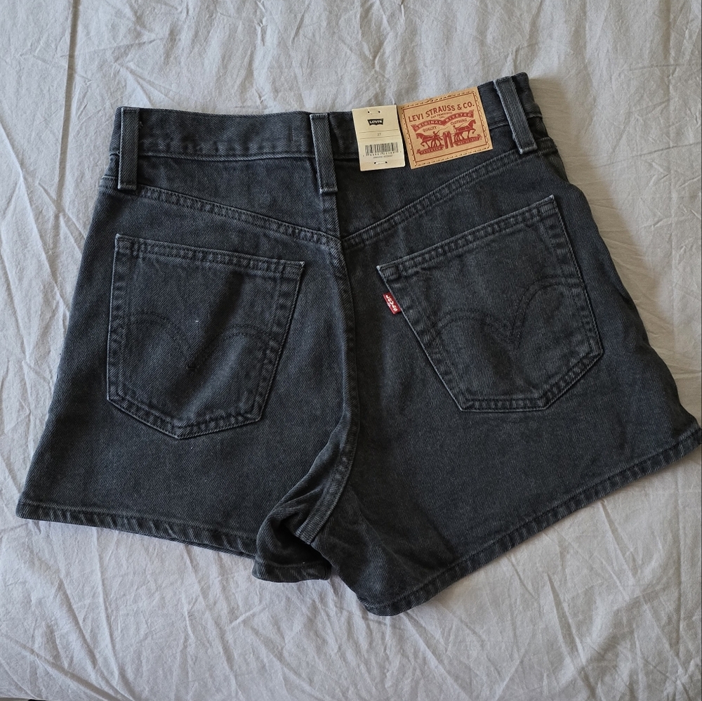 Levis Black High Rise Shorts